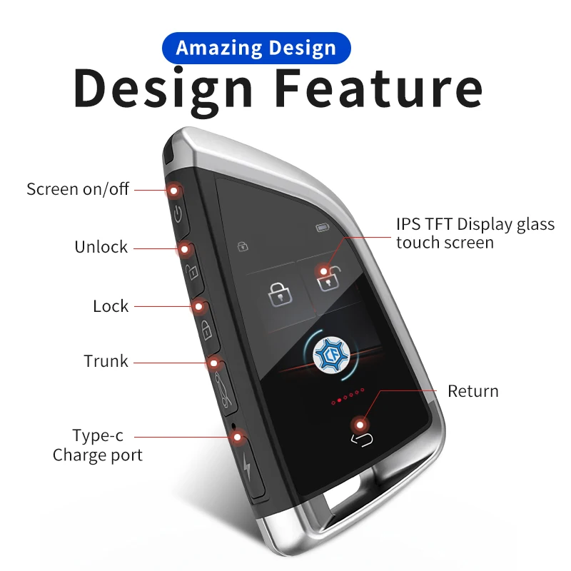 Factory supply Kaifute New model CF568 smart LCD key Universal car for all cars with Push start button less entry