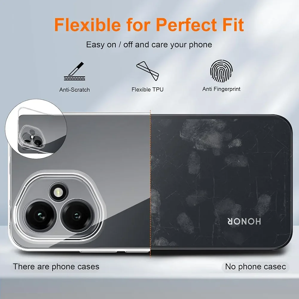 Ultra Thin Silicone Soft Clear Transparent Shockproof Back Cover