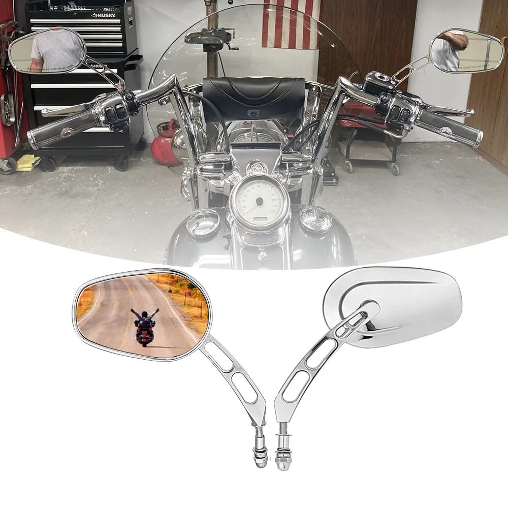 Боковое зеркало заднего вида M8 для Harley Sportster 883 1200 Dyna Softail Touring Road King /Glide CVO |