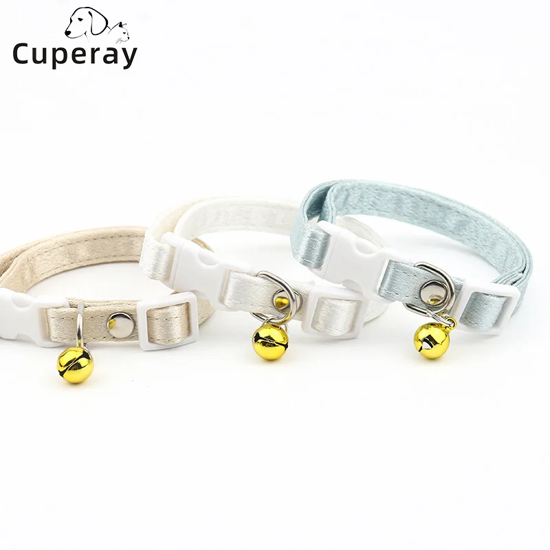 Cat Collar,Cotton Breakaway with Bell,Safety Buckle Wedding Cat Collar for Girl Boy Cats and Small Dogs,Adjustable Pet Supplies 1