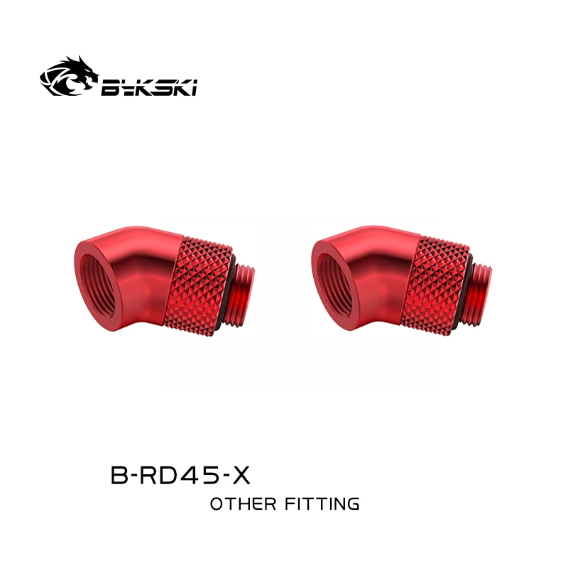 BYKSKI 2pcs G1/4'' 90 Degree /45 Degree Rotary Compression Fitting