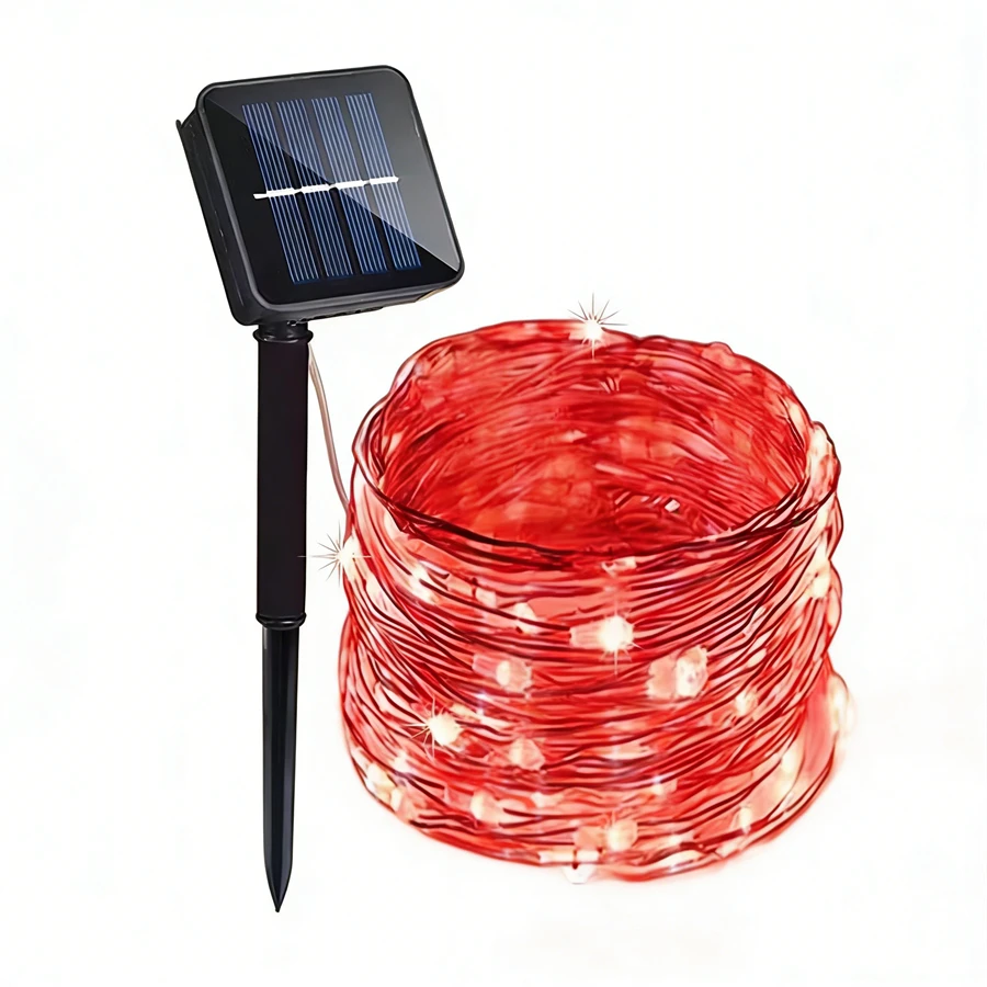 Solar-Powered Waterproof Fairy String Lights with 8 Modes