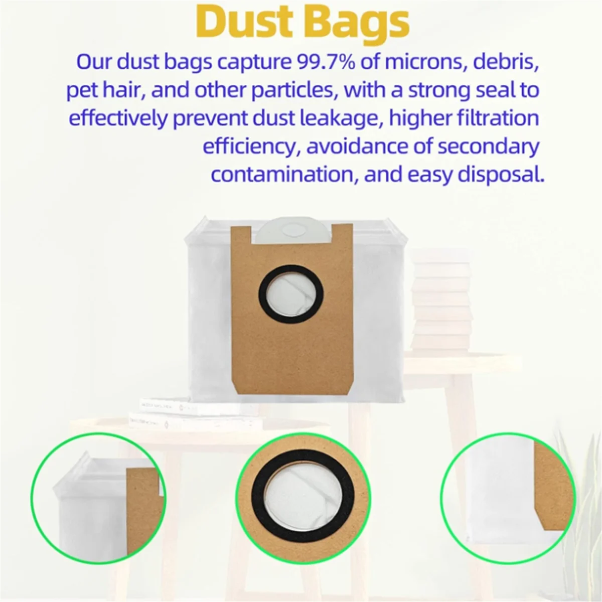 FZFZ 12 Pcs Dust Bags for T20+ Sweeper Accessories Built to Last and Work Well