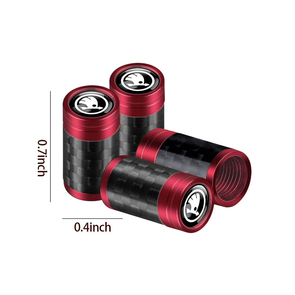 4-Piece Universal Wheel Hub Valve Stem Cap Set for Cars, Motorcycles, and Bicycles