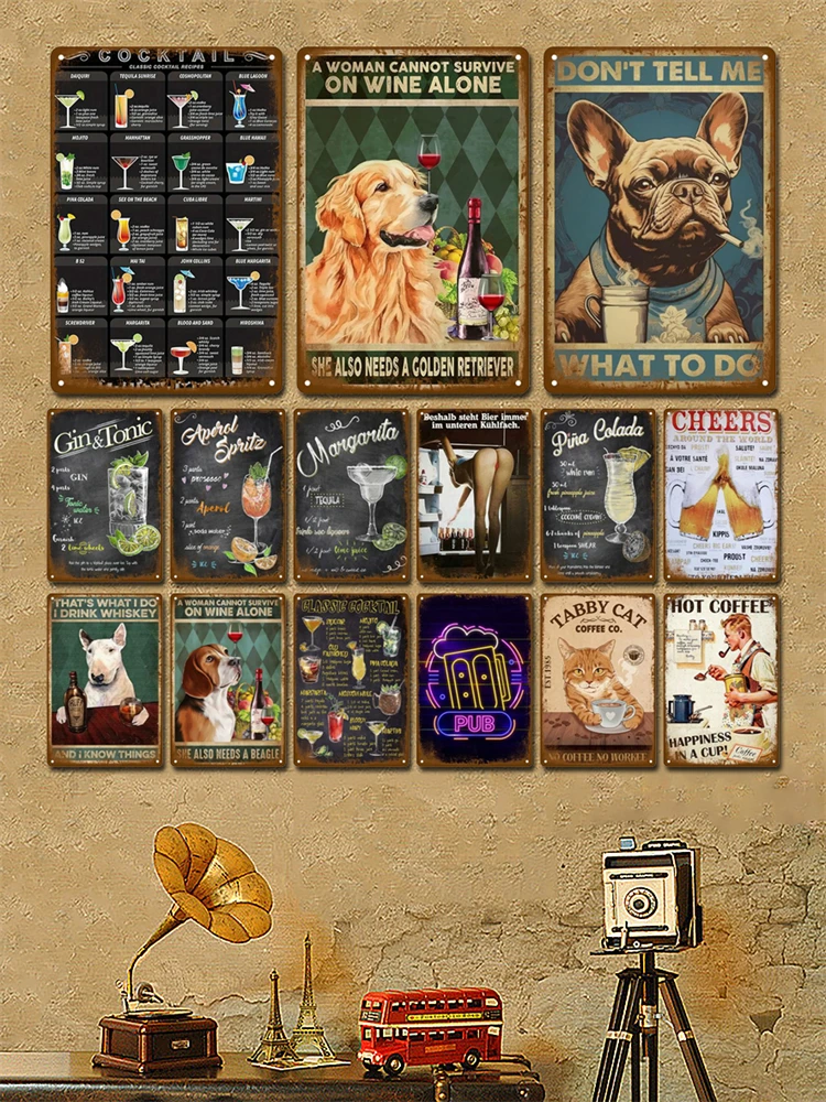 Bier Vintage Metall Zeichen Whisky Zinn Zeichen Poster Platte Hause Wand Dekor Für Pub Bars Cafe Clubs Retro Plaque Malerei Mann Höhle – Detail 3