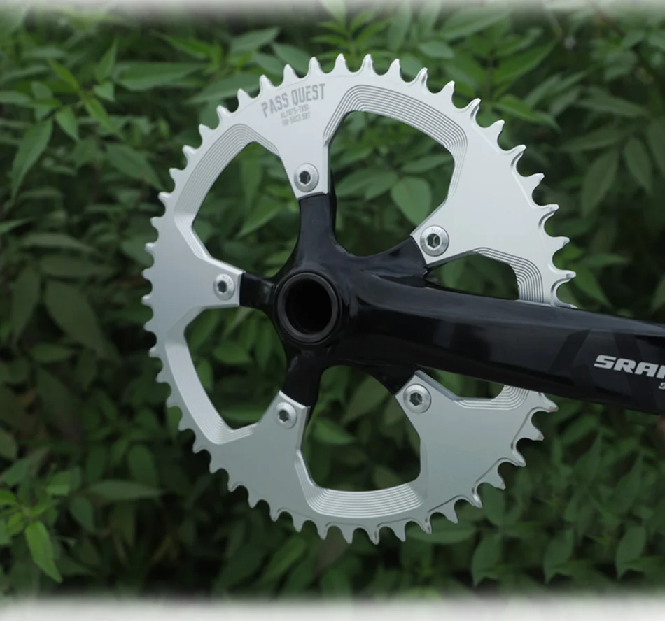 PASS QUEST 110BCD Five Claws Hollow Round Oval Rennrad Narrow Wide Kettenblatt 40-52T Kettenblatt SCHWARZ – Detail 14