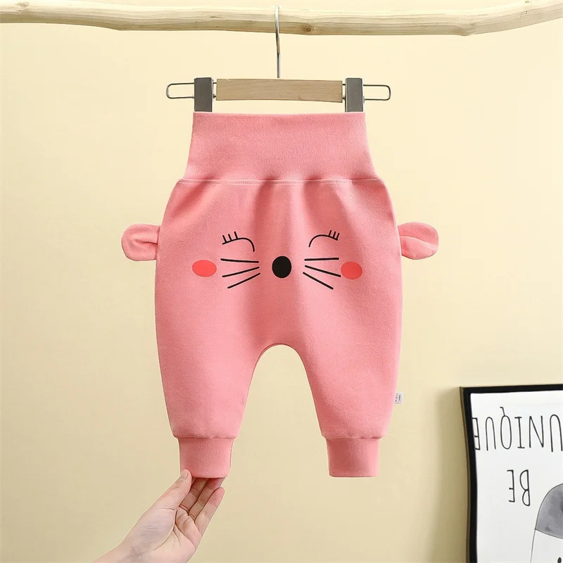 Herbstliche, verdickte Baumwollhosen für Babys, Cartoon-Print-Hosen, Winterhosen für Neugeborene, Jungen und Mädchen, Hosen mit großem Hüftumfang, Kleidung – Detail 4