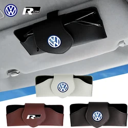 Car Glasses Case Auto Sun Visor Glasses Holder Decoration Accessories For Volkswagen VW Golf Polo Tiguan Passat B6 Jetta Touran