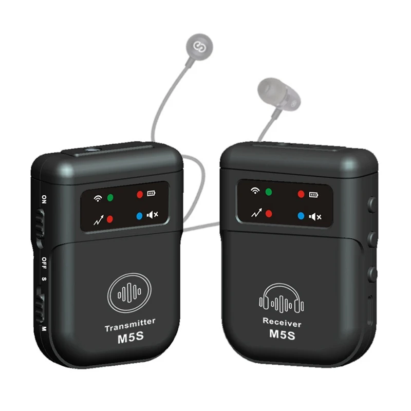 New-M5S Wireless In-Ear Monitor System 2.4G Wireless IEM System Stage Monitor For Studio, Band Rehearsal, Live Performance