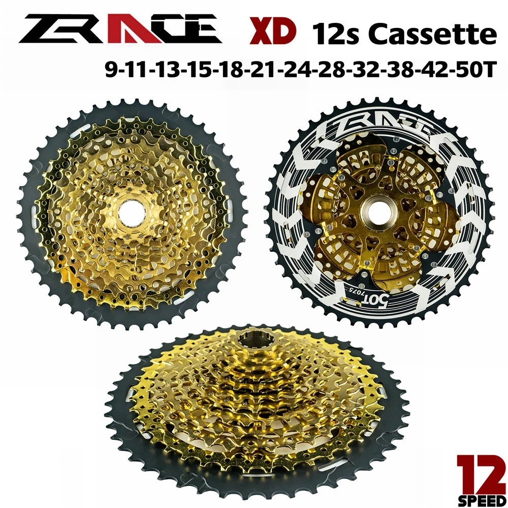 2024 Nuovo Zrace Gold 12S Xd Cassette 12S Mtb Mountain Bike Ruota Libera 9-50T Compatibile Con Xd Freehub Xx1 X01 Gx Nx Eagle Zr-Xd