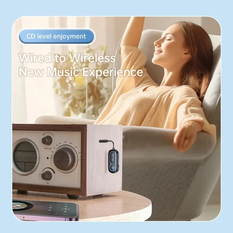 Bluetooth 5.3 Audio Adapter Receiver Transmitter for TV PC Car