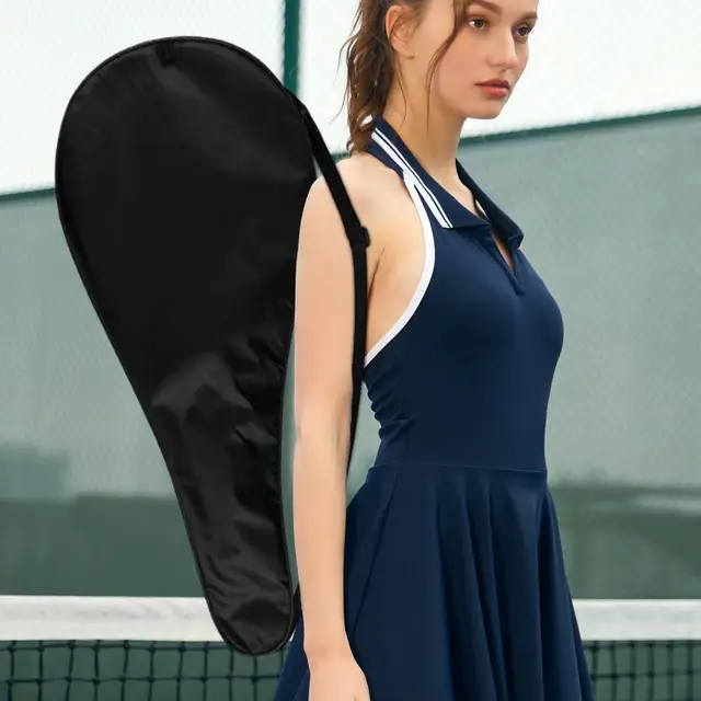 Badminton Racket Storage Bag Tennis Racket Bag Oxford Cloth Black Badminton Racket Racquet Shoulder Bag Tennis Organizer 4
