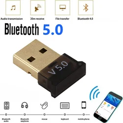 Adaptador USB Bluetooth 2022, transmisor y receptor de Audio inalámbrico, expansión para coche, ordenador y PC, novedad de 5,0