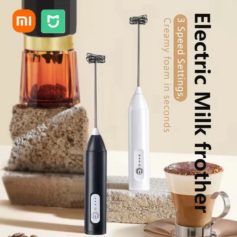 XIAOMI Electric Milk Frother Mini Handheld Wireless Powerful Type-C Rechargeable Convenience Coffee Milk Whipping Kitchen Whisks 1