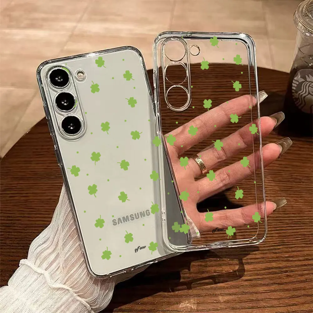 Clover Printed Clear Soft TPU Phone Case