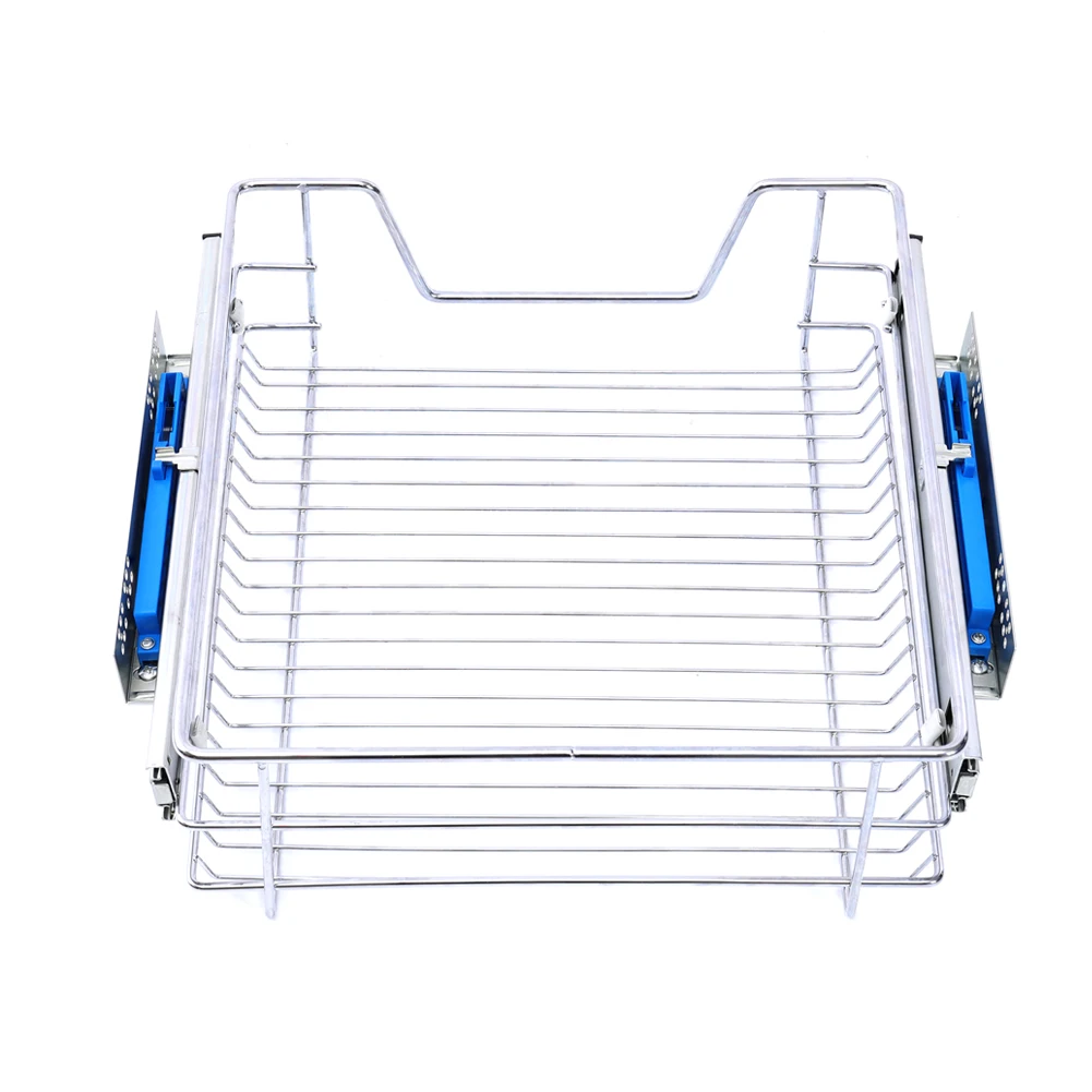 【Lifeideas】Metal Sliding Kitchen Cabinet Pull Out Wire Basket Organizer Sliding Drawer Storage for Inside Kitchen Cabinet