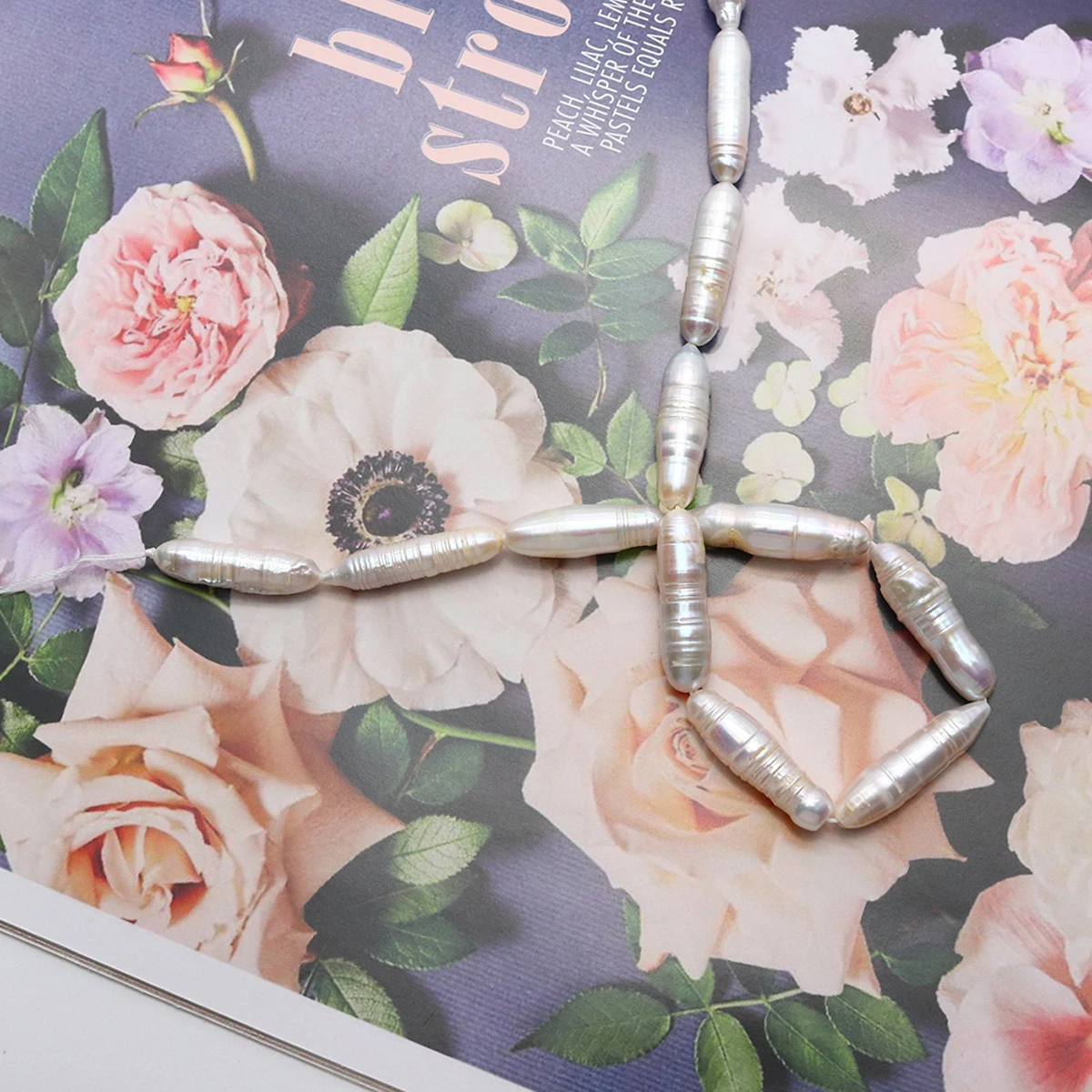 AAA Natural Baroque Freshwater Pearl Beads White Cylindrical Spacer Beads For Jewelry Making DIY Necklace Bracelets