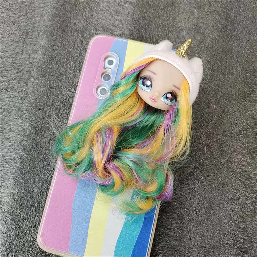 Original small size NANANA little sister doll head accessories and two materials of 19cm cloth dolls for children's DIY toy gift doll accessories action figures toys doll accessories toys