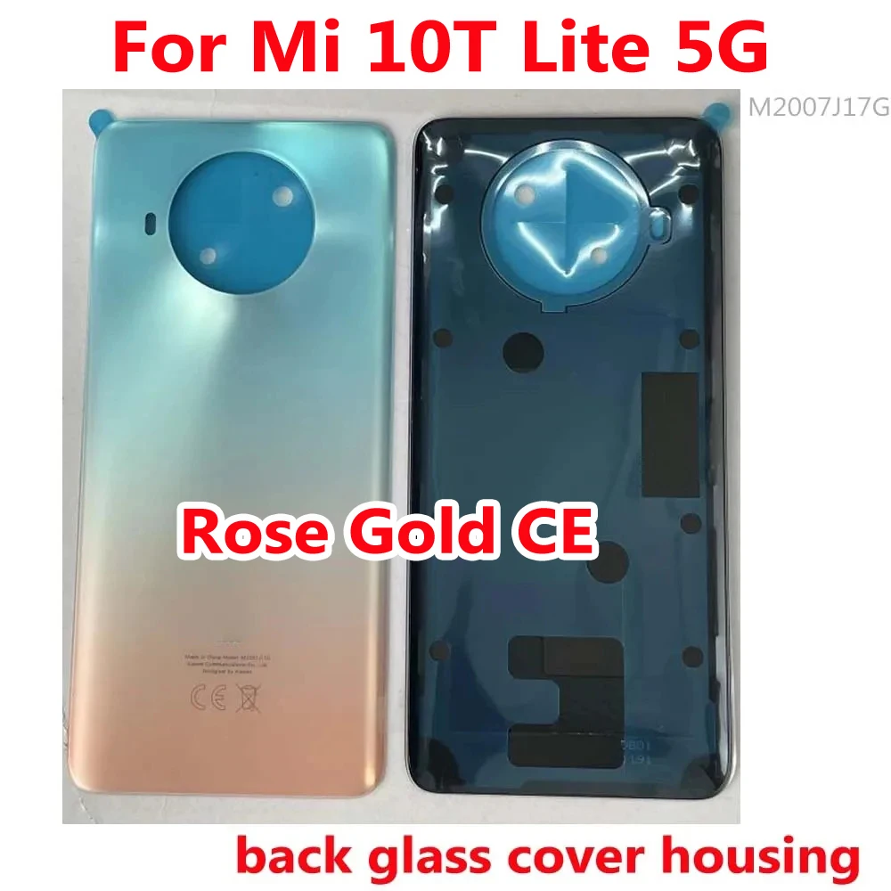 Vitre Arrière / Cache Batterie Pour Xiaomi Mi 10 Lite - Avec Adhésif Et Logo - Neuf