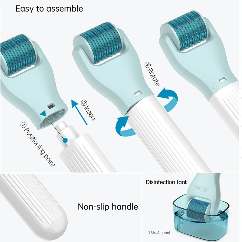 10 in 1 Derma Roller Kit G10 Bio Roller Microneedle Rolling System Skin Cooling Ice Jade Massager Anti-aging Skin Tighten derma roller