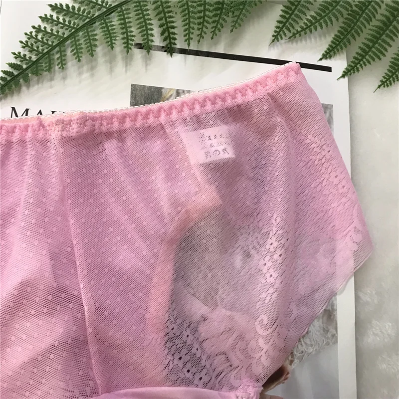 Sexy Men Underwear Briefs Bulge Pouch Lace Gay Underwear Middle Waist Soft Underpants Breathable Peni Pouch Bikini 4