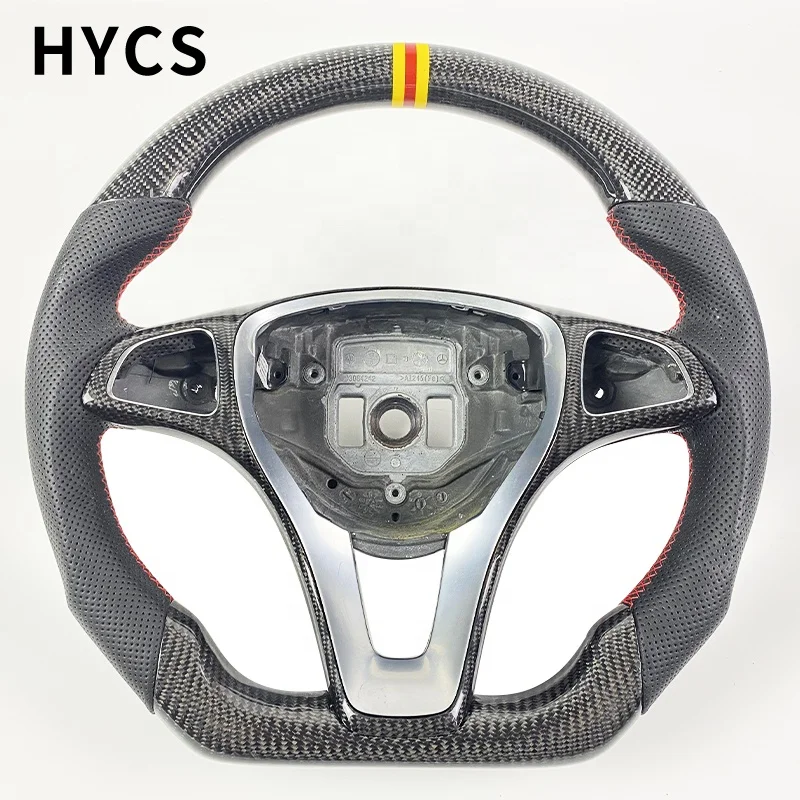 

AUTO RACING CAR STEERING WHEEL FOR W205 C CLASS C200 E300 C220 C300 C400 C450 CARBON FIBER STEERING WHEEL
