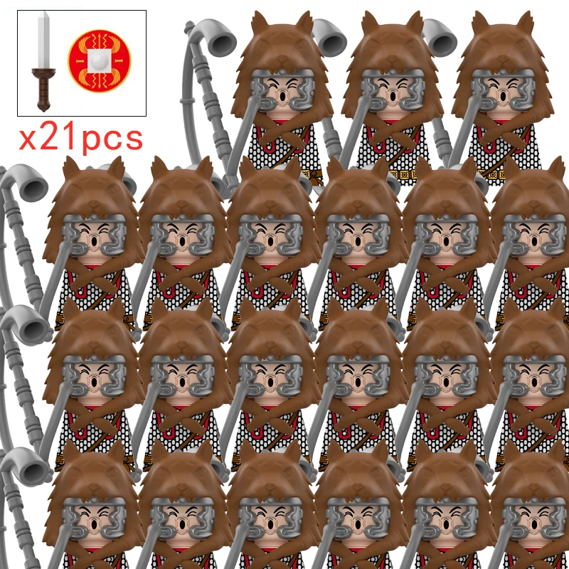 Figure Medievali Di Mezza Età Roma Warrior Golden Knight Hawk Castle King Knights Building Block Dragon Knights Toys For Children