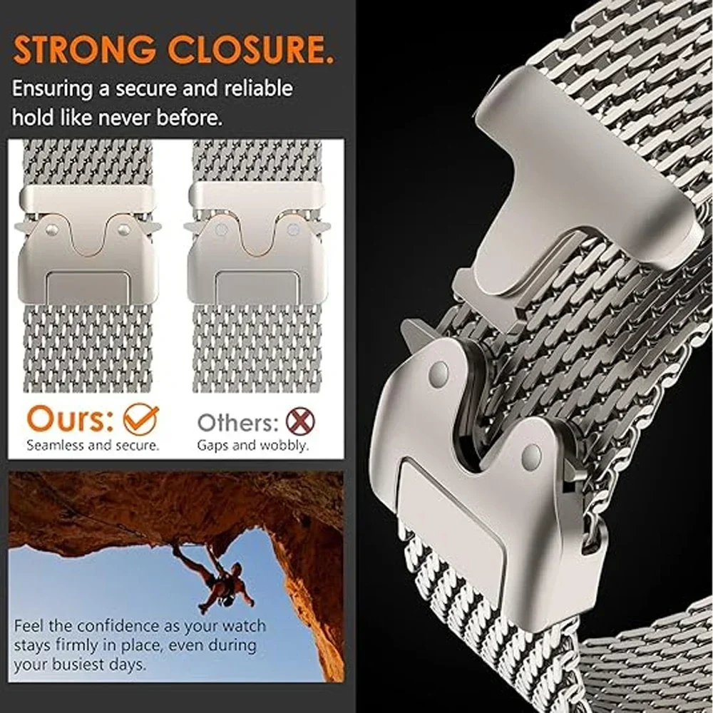 حزام التيتانيوم لساعة أبل 46 مللي متر 49 مللي متر...