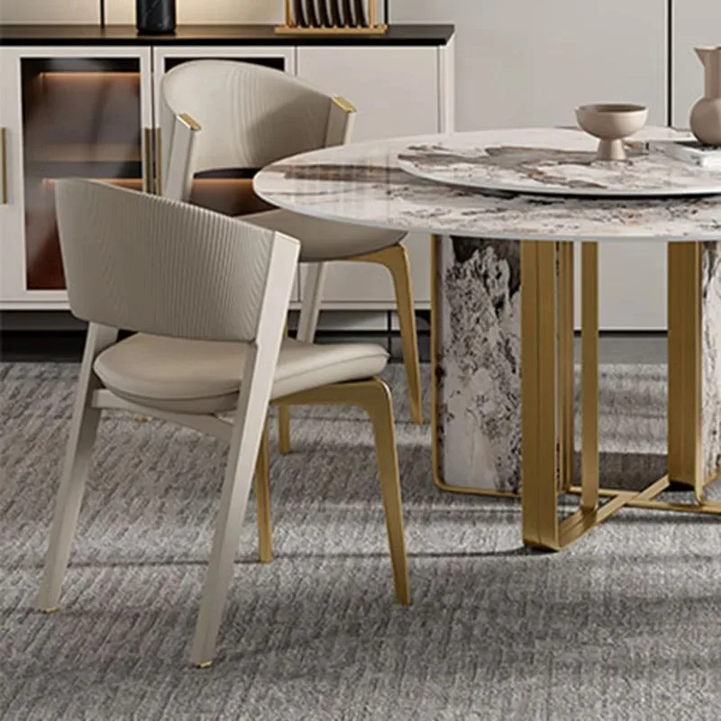

Fashion Luxury Dining Chairs Gold Legs Hotel Support Unique Fashion Dining Chairs Leisure Muebles Para El Hogar Lounge Furniture