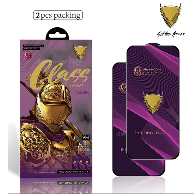 2pcs Premium Tempered Glass For iPhone 16 15 14 13 12 11 Screen Protector Pro Max Full Glue X XR XS 7 8 Plus Armor Retail Box ok 1