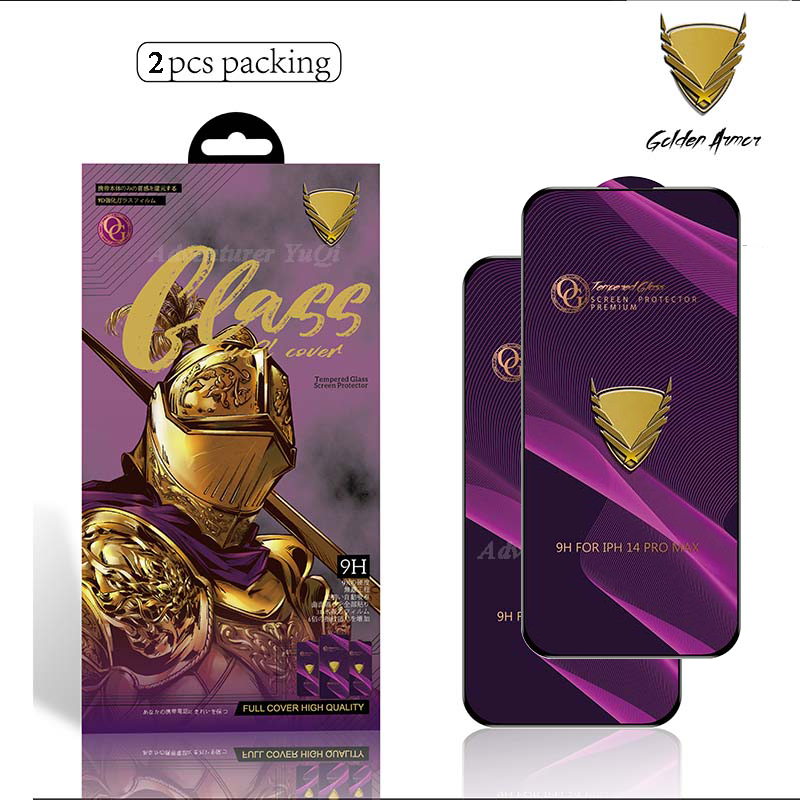 2pcs Premium Tempered Glass For iPhone 16 15 14 13 12 11 Screen Protector Pro Max Full Glue X XR XS 7 8 Plus Armor Retail Box ok