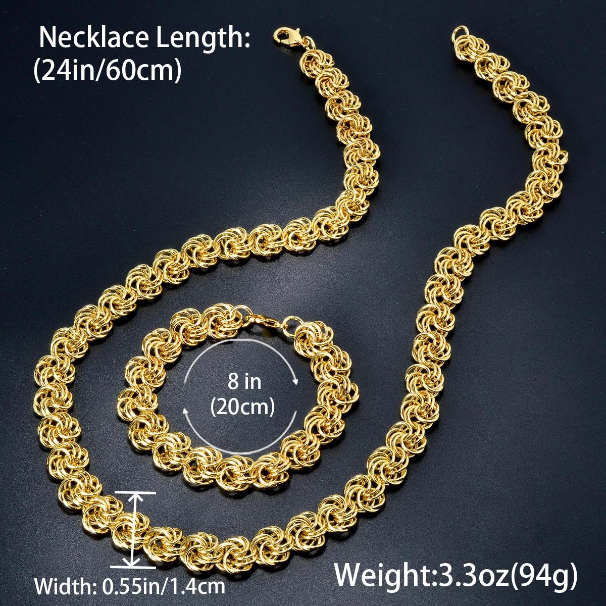 Set Di 3 Collane Oro E Argento Con Ciondolo Anello Intrecciato, Catene Multistrato Regolabili, Gioielli Semplici E Impilabili, Regalo In Scatola Elegante