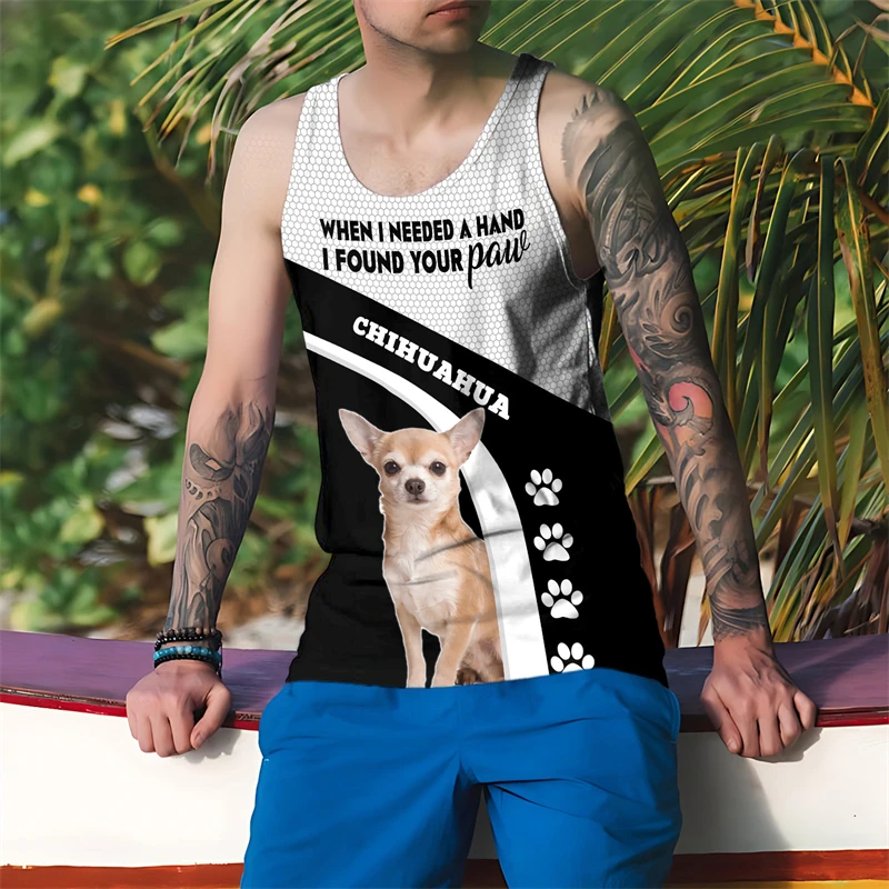 

Fashion Men's Military Tank Top Dutch Belgian Shepherd 3d Printed Harajuku Style Clothing Pet Dog Comfortable Short Sleeve Vest