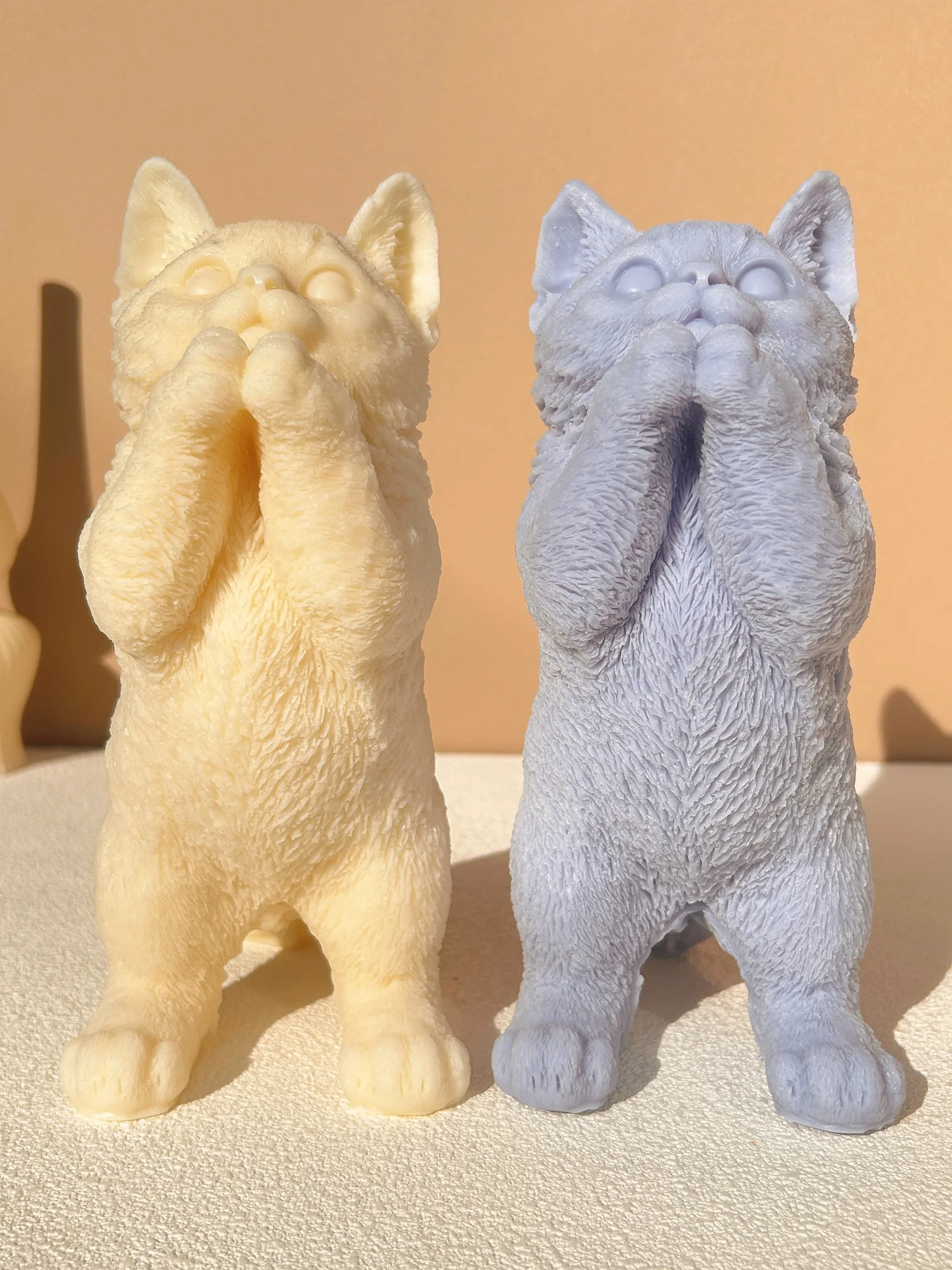 

Large 3D Standing Cat Candle Mold Animal Height 22CM Soy Wax Silicone Mould Dog Cartoon Cat Epoxy Resin Gypsum Home Decor Mold