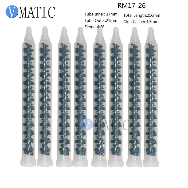 Resin Dynamic Mixer RM 17-26 Mixing Nozzles Plastic Round End Static Mixer Tube
