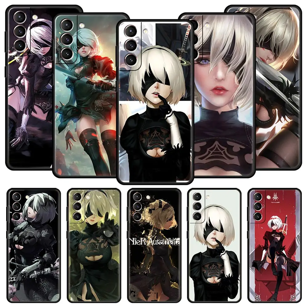 

Nier Automata Cartoon Phone Case For Samsung Galaxy S23 S22 Ultra S20 S21 FE 5G S10 S9 Plus S10E S8 S7 Edge Soft Pattern Cover