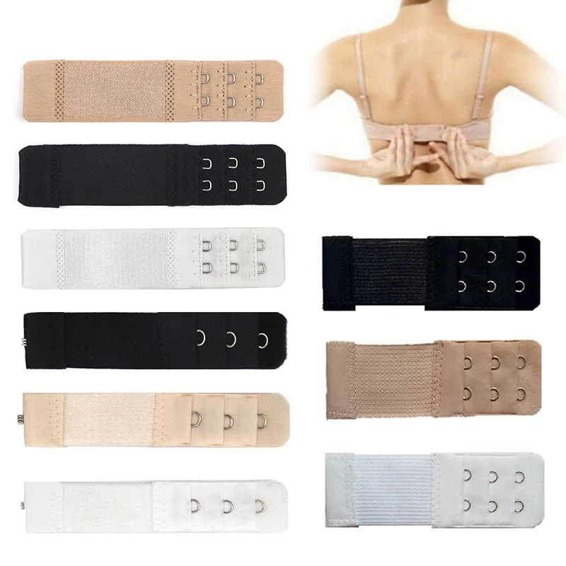 3pcs Women Bra Extenders Extension Underwear Accessories Bra Lengthen Expander 3 Row Buckle