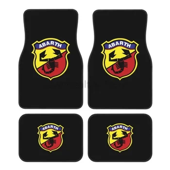 Tappetini per auto personalizzati Abarth C Cool da 4 pezzi Tappetini anteriori e posteriori per auto Tappeti universali con supporto in gomma antiscivolo