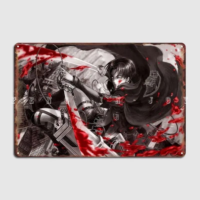 

Vintage Shingeki No Kyojin Attack Poster Metal Plaque Wall Decor Club Bar Classic Club Home Tin Sign PosterPub, Bar, Kitchen, Ba