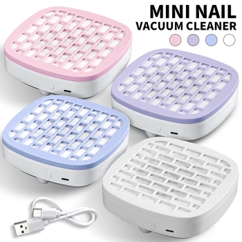 Mini raccoglitore per unghie Estrattore professionale per polvere per unghie Collettore di aspirazione per polvere USB Spolverino per unghie in gel per attrezzature per salone di nail art