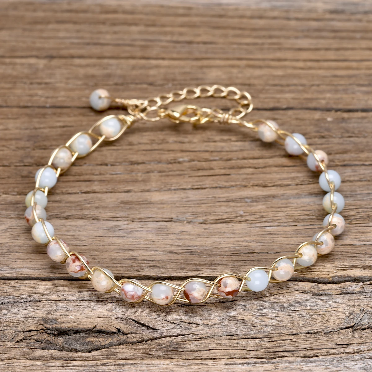 Natural stone bracelet for chakra balancing