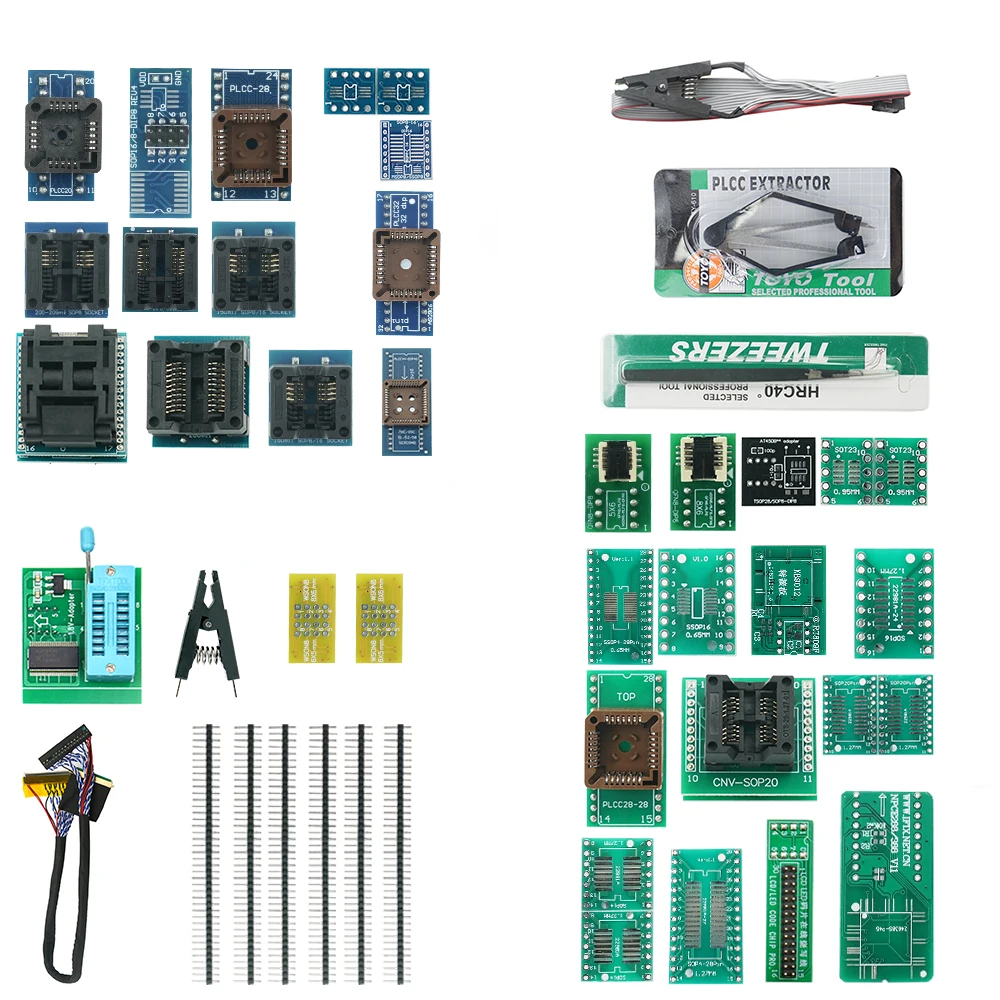 XGecu 오리지널 T48 (TL866-3G) 프로그래머 +39 어댑터 지원 32000 ICs SPI/Nor/NAND 플래시 BIOS MCU EEPROM AVR PIC용