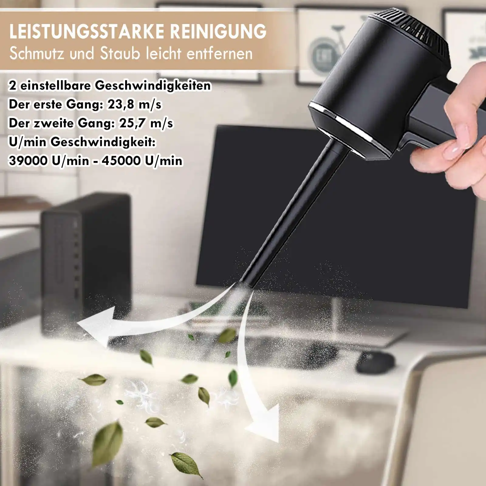 MECO    USB  ûұ ǳ, ޴   , PC Ʈ ڵ Ű, 6000mAh, 45000RPM