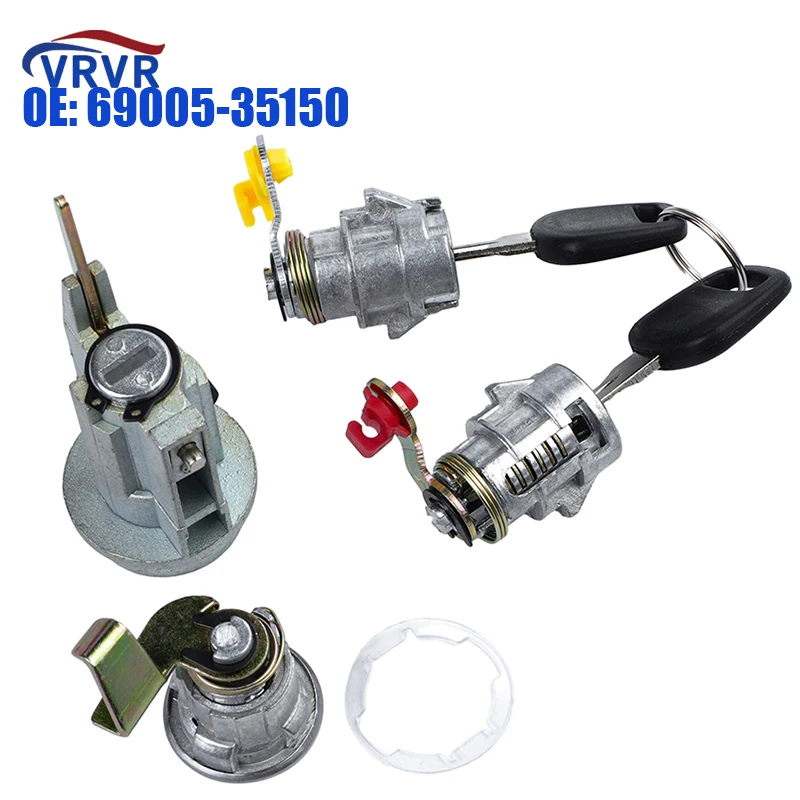 

VRVR 69005-35150 6900535150 Car Door Lock Cylinder With Keys For Toyota Hilux 1988-1997