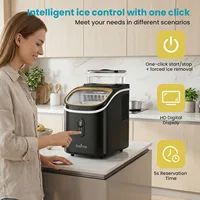 Machine à glaçons portable LOEFME 1,5 L, 15 kg/jour, 16 glaçons avec pelle, machine à glaçons de comptoir pour la maison, la cuisine, le bar, les fêtes, le camping-car 6