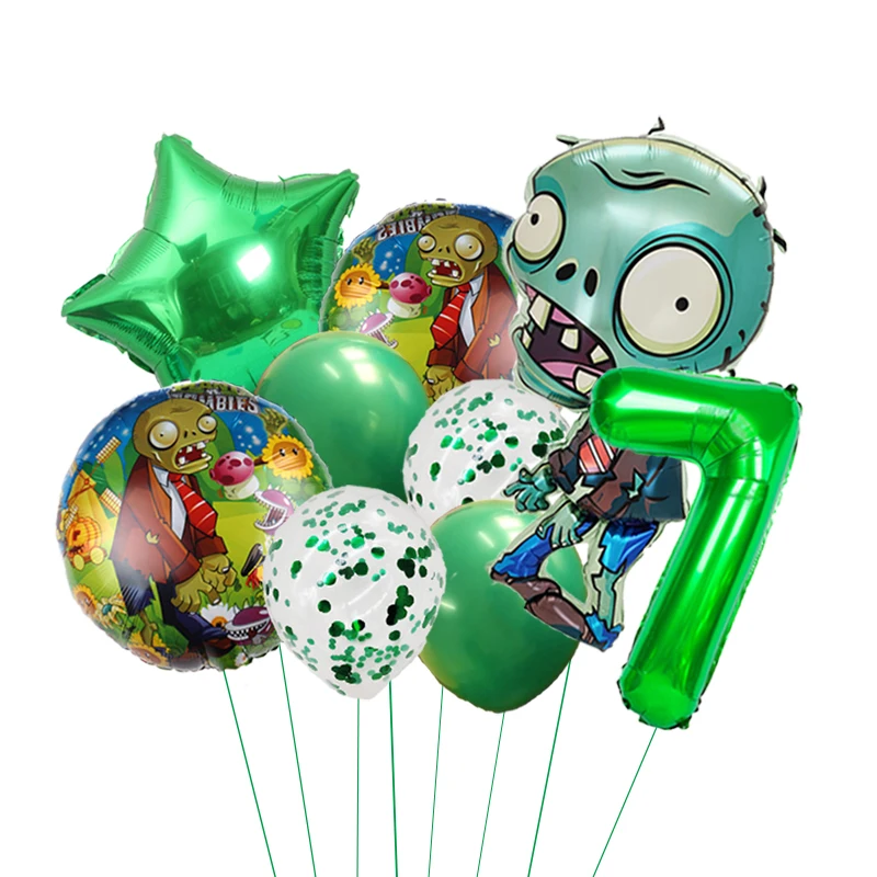 Plants Vs Zombies Luftballons Pvz Cartoon Spiel Kinder Geburtstag Party Dekoration Aluminium Film Ballon Baby Dusche Event Dekor Set – Detail 11