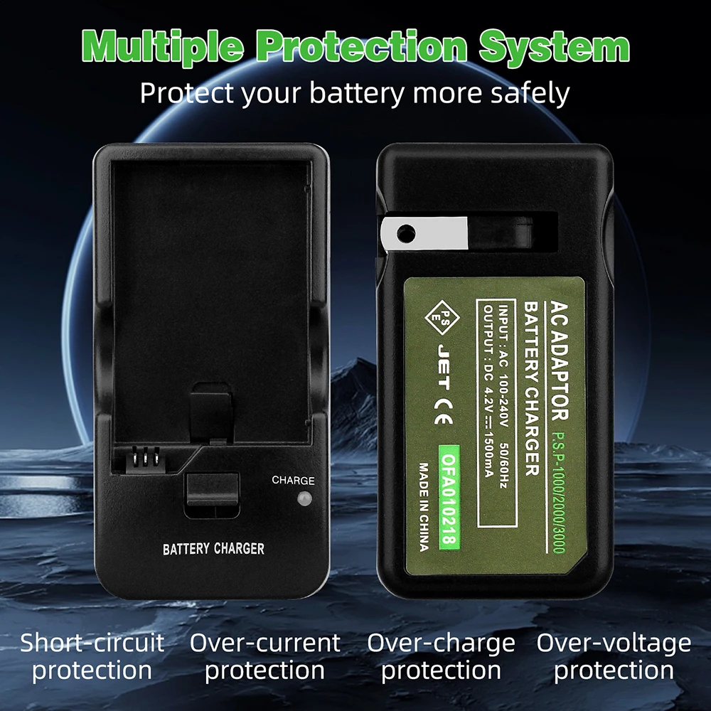 OSTENT US Plug Battery Desktop Wall Charger Stand Battery Charging Game Handle Desktop Charger for PSP 1000/2000/3000 psp charger