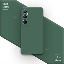 Liquid Silicone Soft Shockproof Phone Case - Original High-Quality Back Cover Accessories for Realme C65 (4G) (Dark Green)