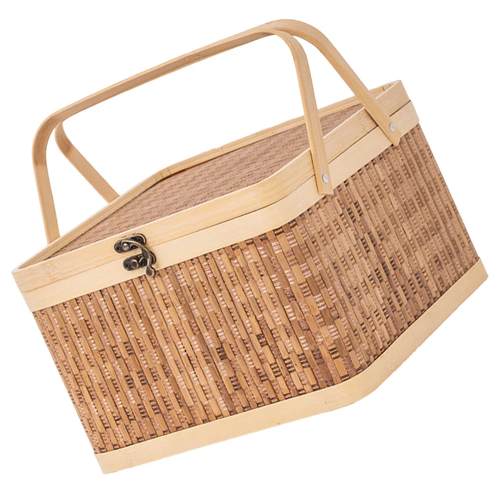 

Egg Storage Basket Small Bamboo Baskets Large Woven Lidded Natural Picnic For Home Household Bread Organizer
