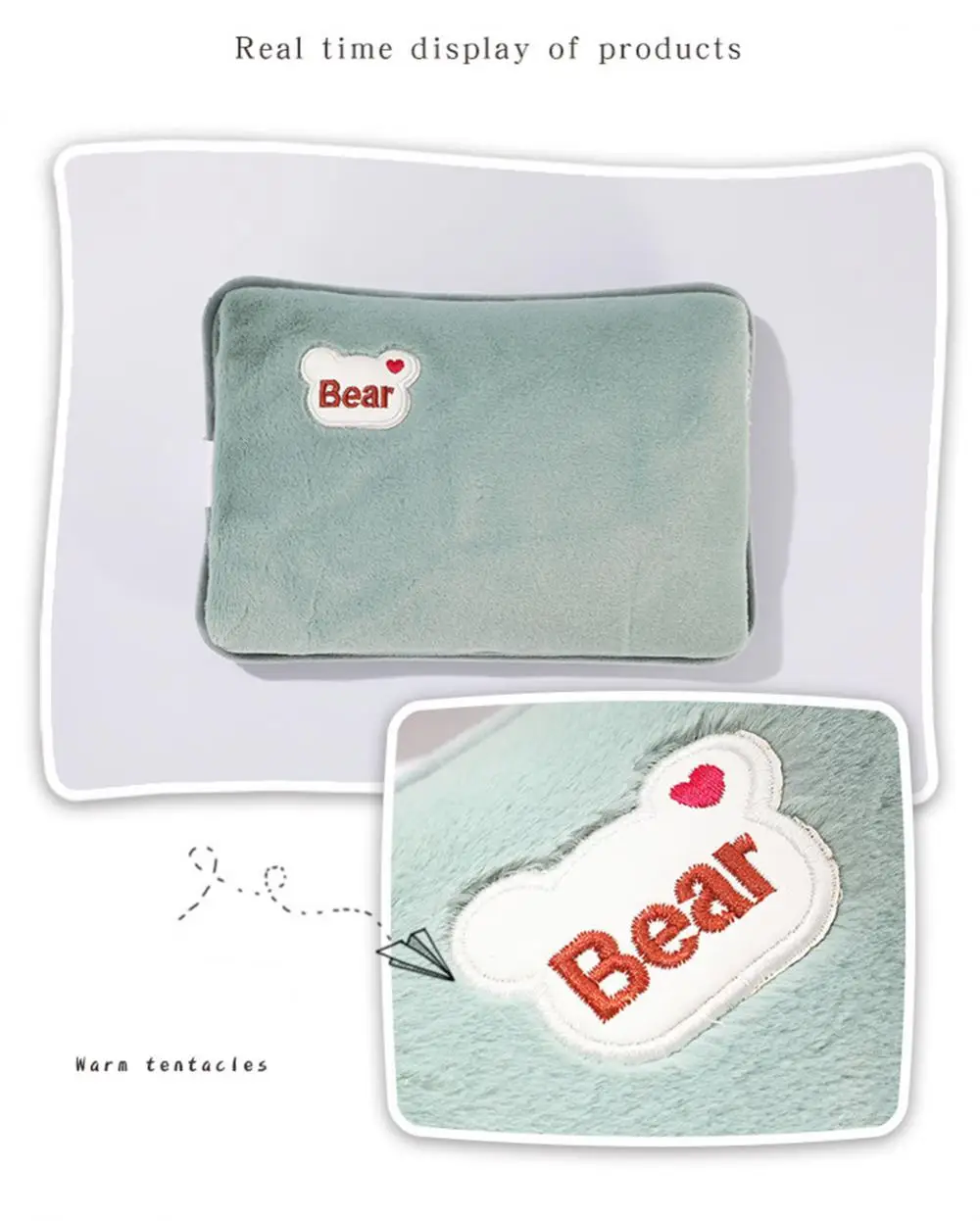 Description Picture 6 of itemWarm Water Bag Automatic Power Off Cartoon Pattern Charging Cute Reusable Home Warming Product Winter Hand Warmer Double Insert